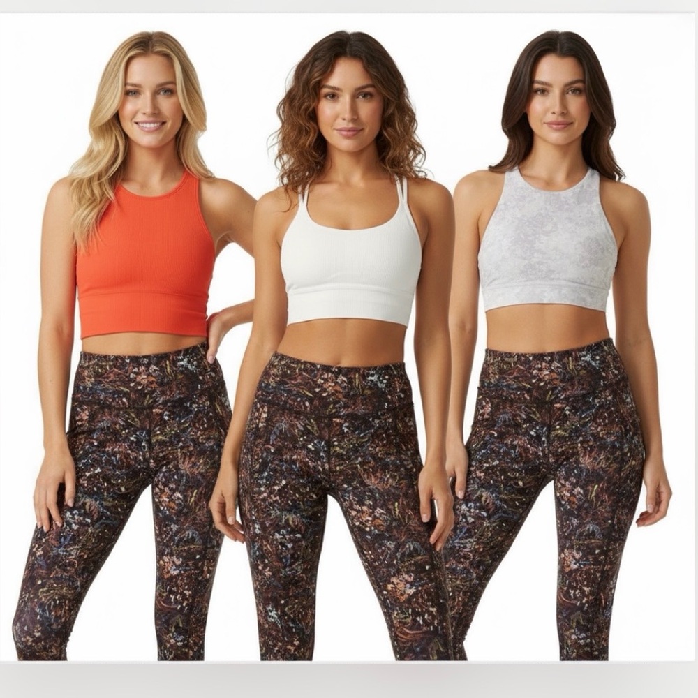 LULULEMON bundle: 1 legging , 1 top, 2 sports bras- 3 looks